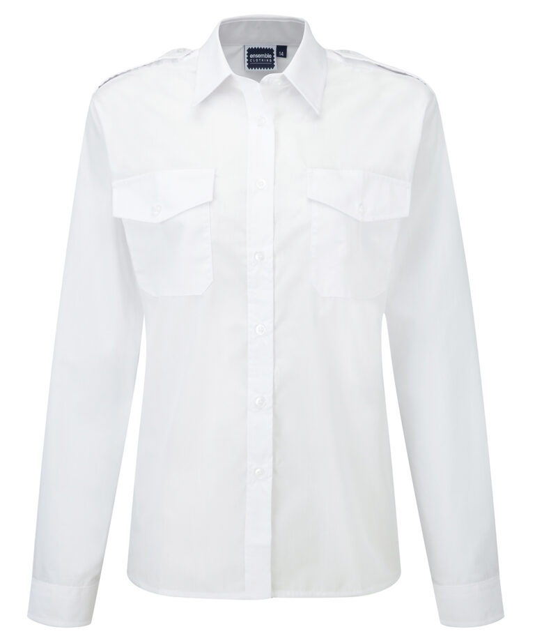 Workwear Orn The Premium L/S Pilot Blouse - White - 8
