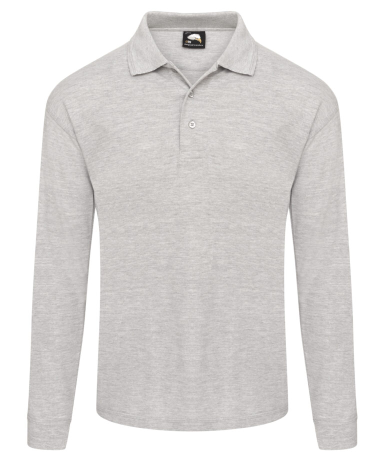 Workwear Orn Weaver Long Sleeved Poloshirt - Ash - XS