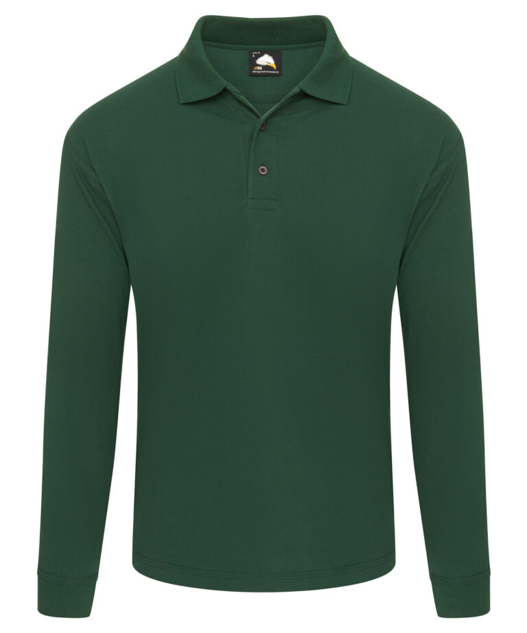 Workwear Orn Weaver Long Sleeved Poloshirt - Bottle - XS
