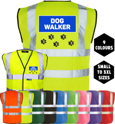Printed Dog Walker Hi-Vis Vest 10