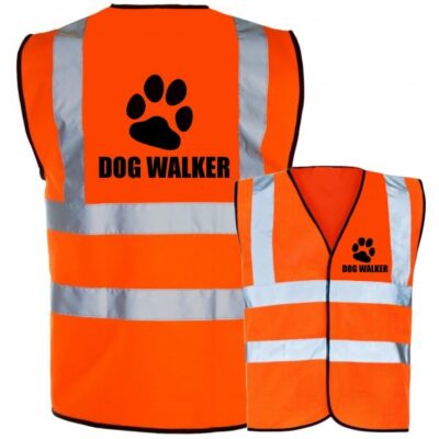 Printed Dog Walker Hi-Vis Vest 9