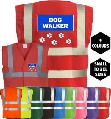 Printed Dog Walker Hi-Vis Vest 3