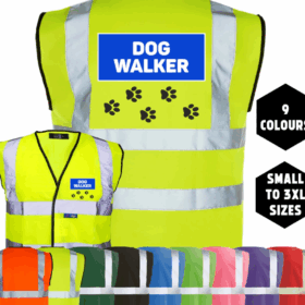 Printed Dog Walker Hi-Vis Vest 1
