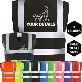 Printed Dog Walker Hi-Vis Vest 2