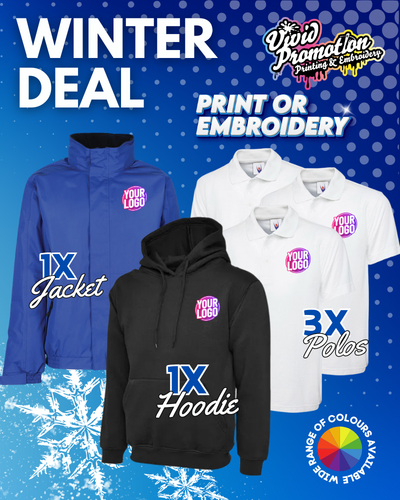Winter Workwear Bundle with logo 3x Polos | 1x Hoodie | 1x Jacket
