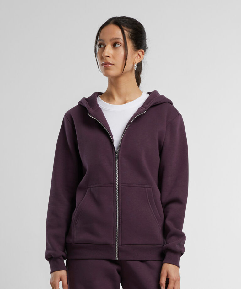 Women's fluffy zip hoodie