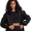 Women's loose-fit zip hoodie