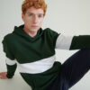 Heavyweight panelled hoodie