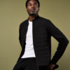 Regular fit quilted full-zip sweatshirt