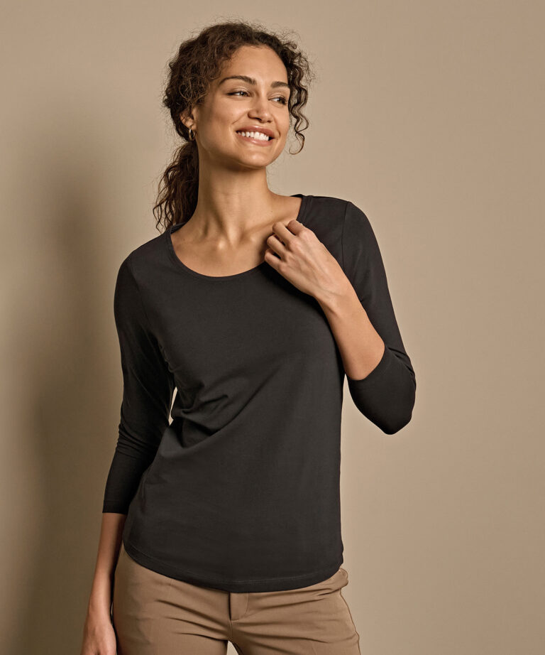 Women's stretch 3/4-sleeve tee (460)