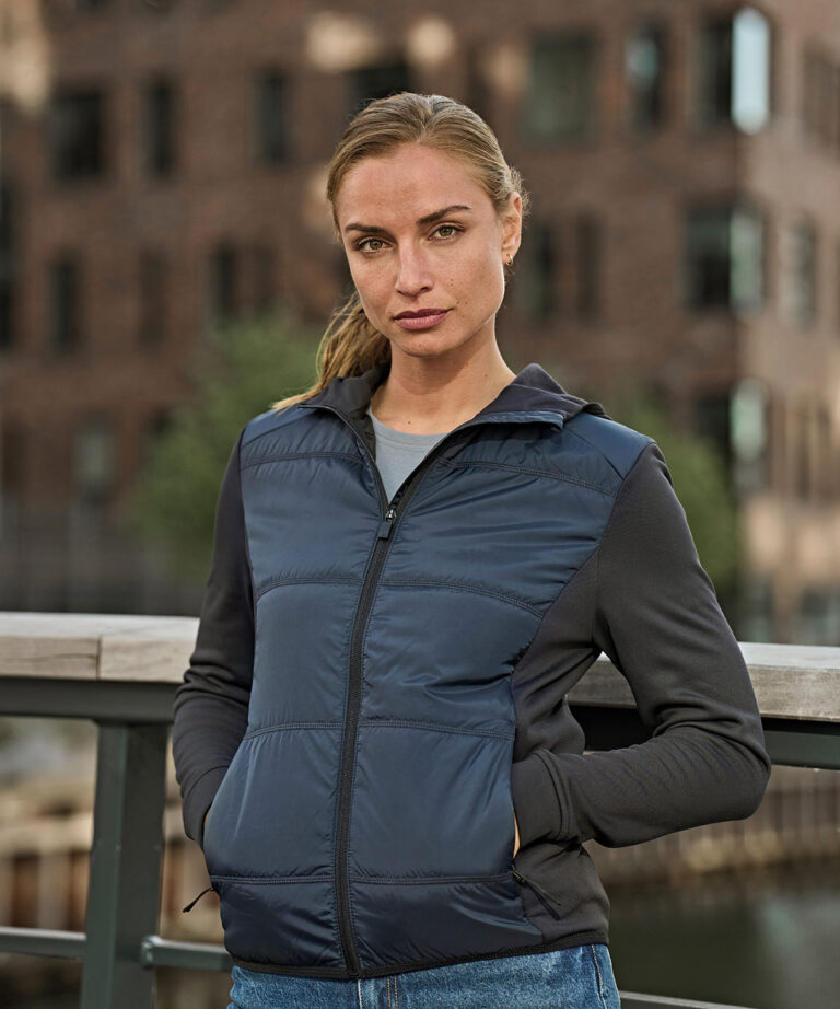 Women's hybrid-stretch hooded jacket (9113)