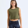 Women's TriDri organic crop tank
