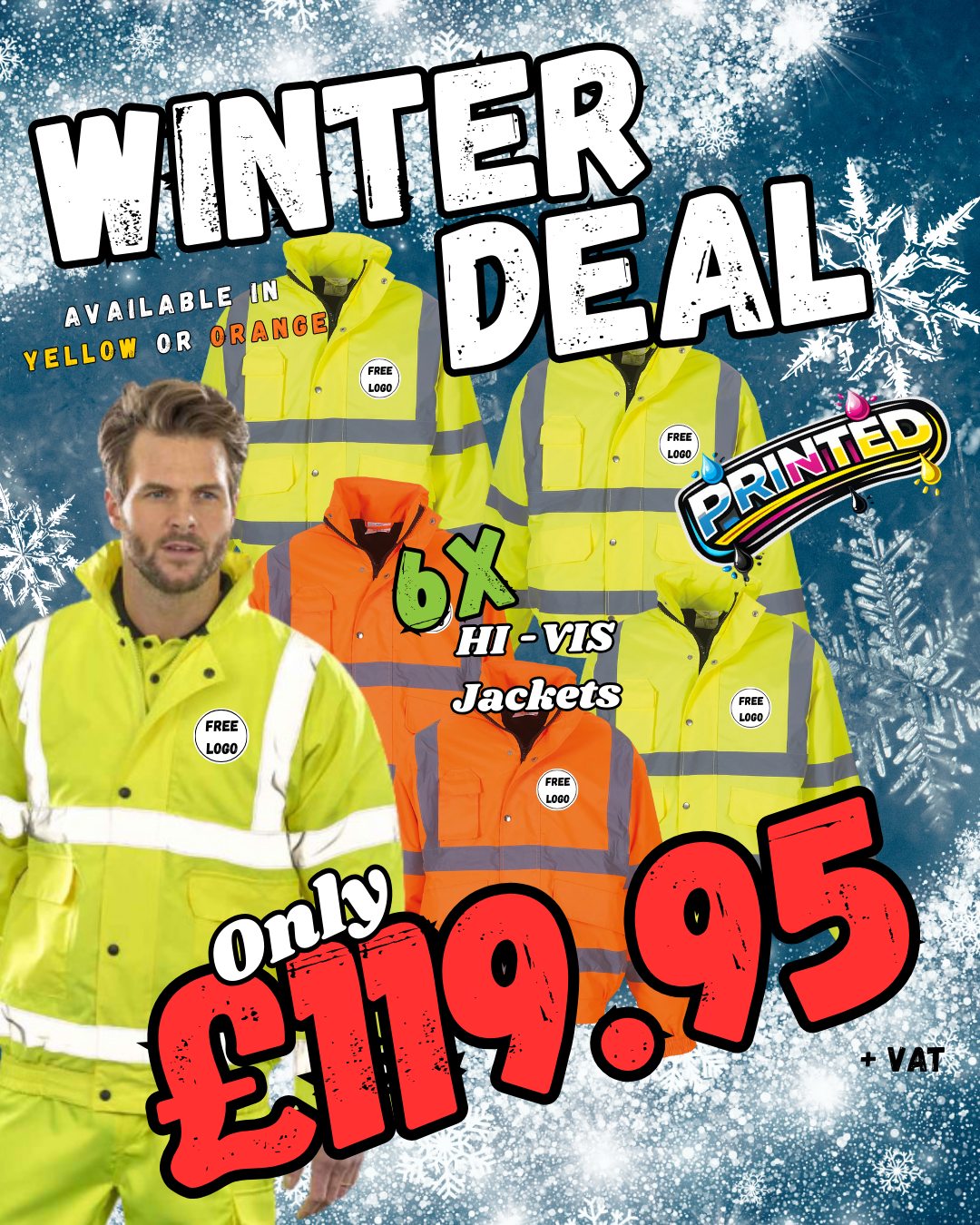 Personalised Hi Vis Bomber Jackets With Logo | 6x Uneek UC804 Bundle (Free Chest & Back Print), Vivid Promotion Workwear Personalised Hi Vis Bomber Jackets With Logo | 6x Uneek UC804 Bundle (Free Chest & Back Print), Vivid Promotion Workwear