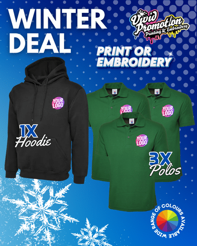 Winter Workwear Bundle 3x Uneek UC101 Polos + 1x Uneek UX4 Hoodie