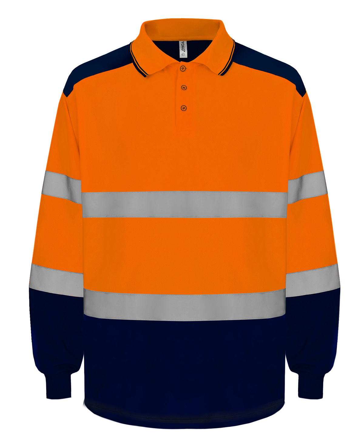 Hi-vis two-tone long sleeve polo (HVJ330), Vivid Promotion Workwear Hi-vis two-tone long sleeve polo (HVJ330), Vivid Promotion Workwear