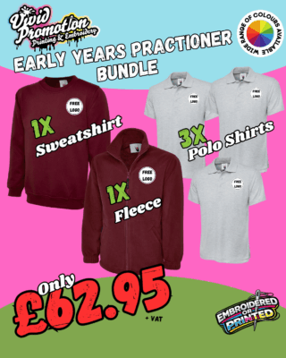 Nursery Uniform Bundle 3 UC101 Polos, UC201 Sweatshirt & UC604 Fleece, Vivid Promotion Workwear Nursery Uniform Bundle 3 UC101 Polos, UC201 Sweatshirt & UC604 Fleece, Vivid Promotion Workwear