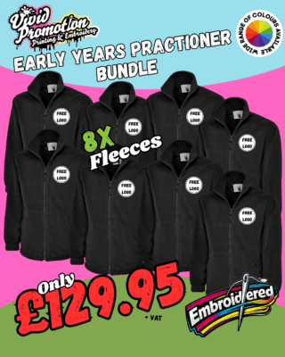 8x Uneek UC604 Fleece Jackets Bundle – Embroidered Staff Fleeces, Vivid Promotion Workwear 8x Uneek UC604 Fleece Jackets Bundle – Embroidered Staff Fleeces, Vivid Promotion Workwear