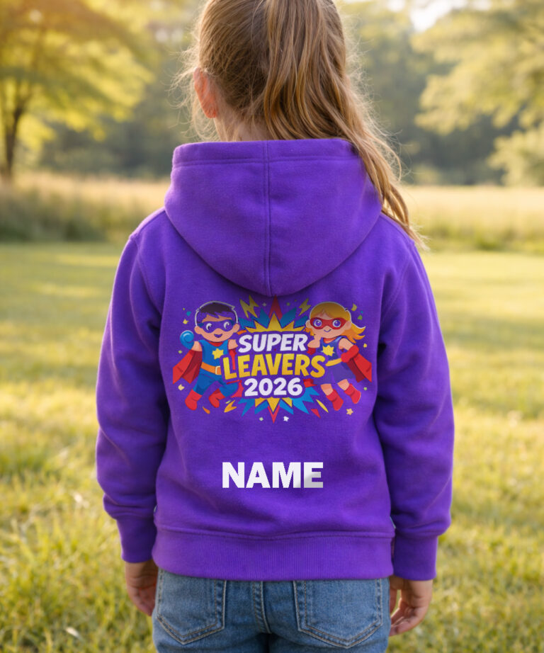 Basics Edition School Leavers Hoodie Kids Sized – Design 5