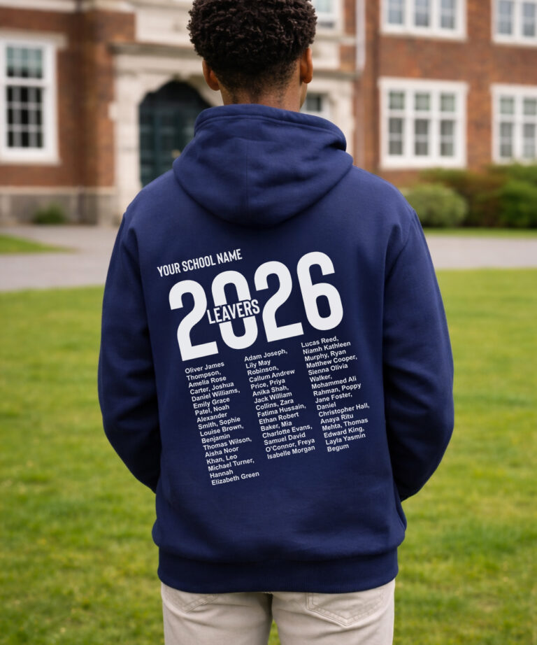 Basics Edition School and College Leavers Hoodie Adult Sized - Design 8