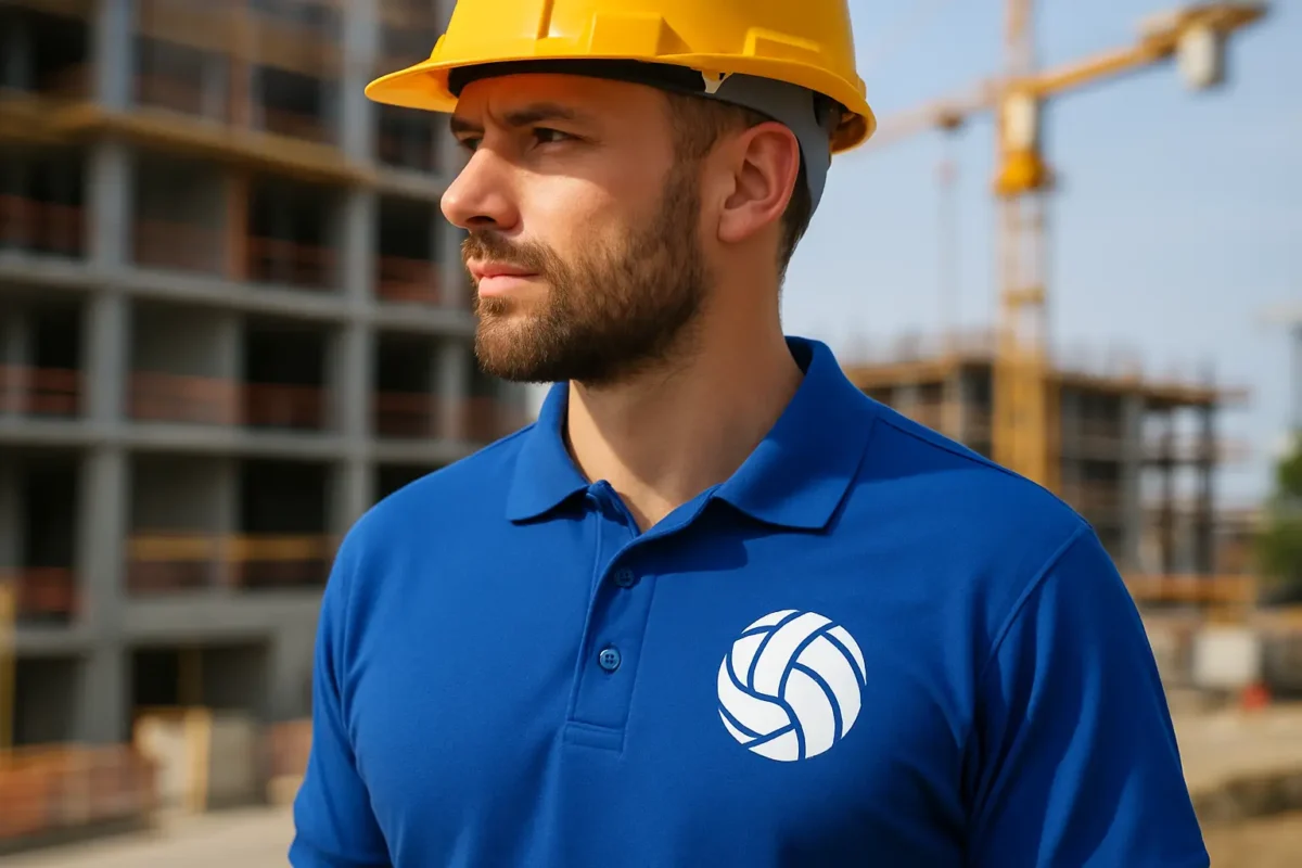 Printed workwear logos that stay sharp on site