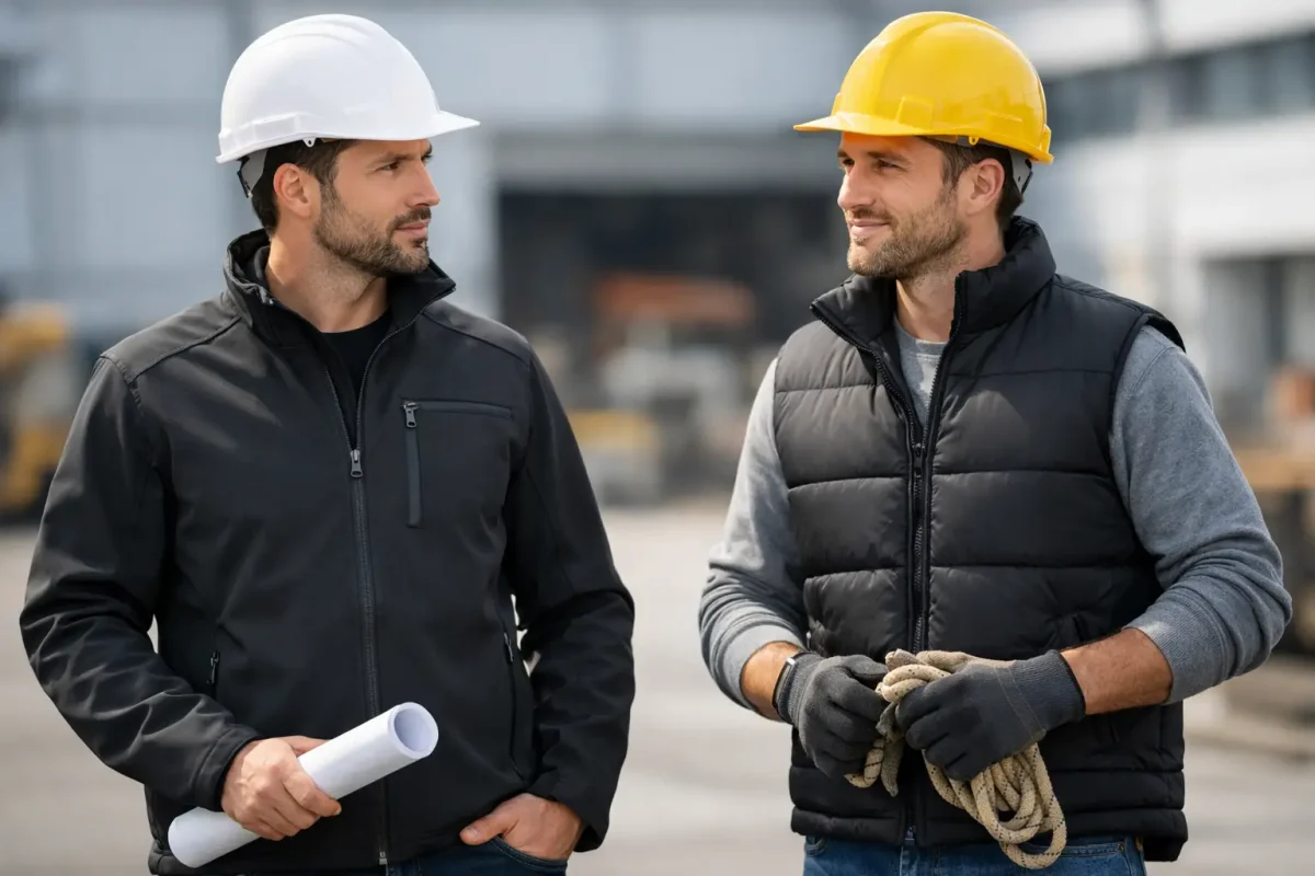 Softshell Jacket vs Bodywarmer at Work
